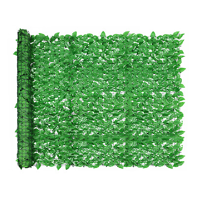 #ad 4#x27; Artificial Hedge Faux Ivy Laurel Light Leaves Fence Privacy Screen Wall Decor $208.24