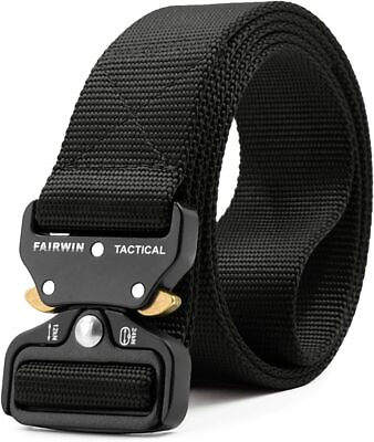 #ad FAIRWIN Tactical Belt Work Belts for Men Military Webbing Riggers Web Belt Heav $38.59