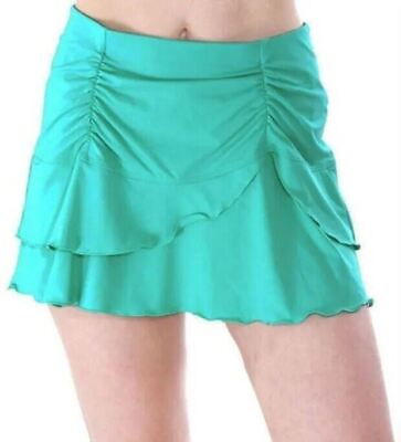 #ad Ruffle Swim Skirt Skirted Bikini Swimsuit Swimwear Bathing Suit Size M $20.67
