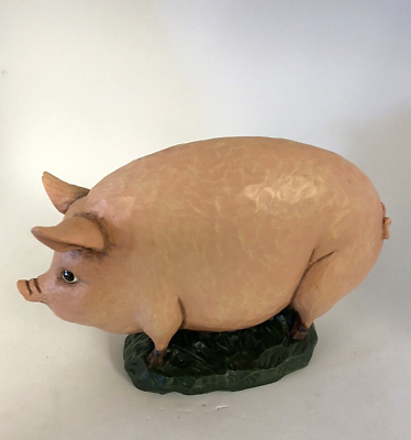 #ad 1996 Warren Kimble Folk Art Pig Figurine Enesco Limited Edition Vintage $22.95