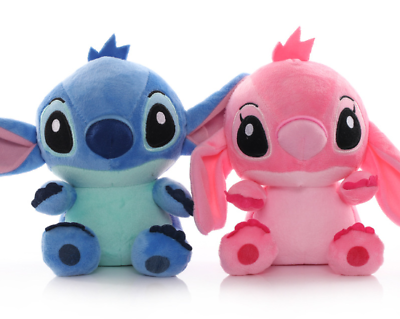 #ad 2PCS SET New Disney Stitch amp; Angel Soft Plush Stuffed Toys Dolls Gifts 8quot; 20cm $12.34