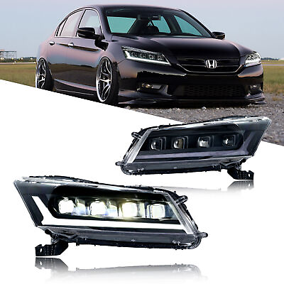 #ad LED Sequential Headlight For Honda Accord 8TH GEN 2008 2012 Animation Front Lamp $489.99