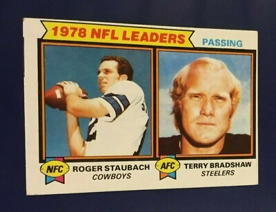 #ad 1979 Topps # 1 ROGER STAUBACH amp; TERRY BRADSHAW Leaders Dallas Cowboys Steelers $8.99