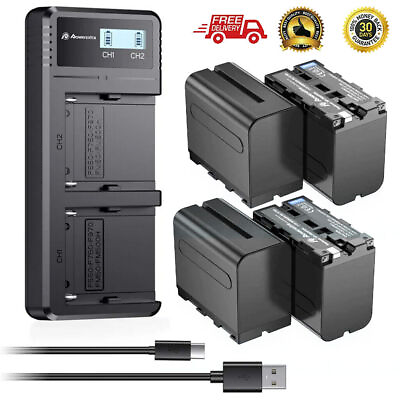 #ad NP F970 Li ion Battery Charger For Sony NP F750 NP F770 NP F950 NP F960 Cam LOT $61.99