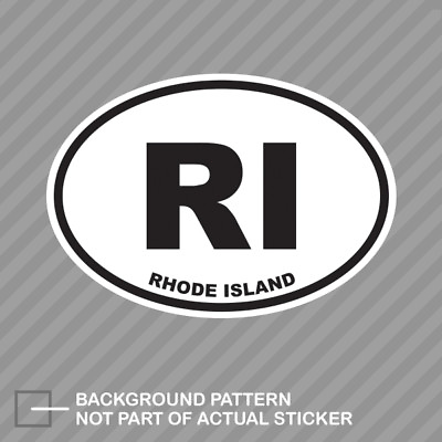 #ad Rhode Island State Oval Sticker Decal Vinyl RI $21.96