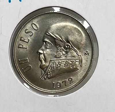 #ad 1972 Mexico 1 Peso Coin Good Condition KM#460C Nickel “Free Shipping” $3.24