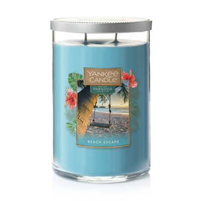 #ad Yankee Candle Beach Escape 22 oz Large 2 Wick Tumbler Candle W Lid $20.39