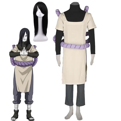 #ad Anime Orochimaru Cosplay Costumes Halloween Ninja Performance Costume Wig $53.87