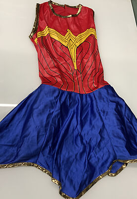 #ad 🧷 Rubies DC Comics Wonder Woman Child 👉DRESS ONLY👈 LARGE🆕 $15.99