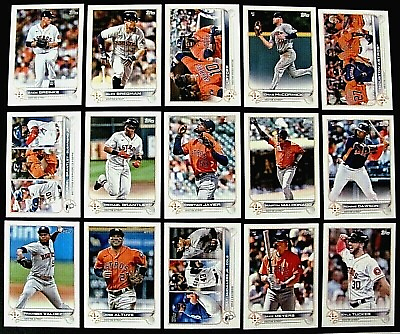 #ad ⚾ 2022 Topps Series 1 and 2 Houston Astros 24 Card Team Set With Rookies $8.99