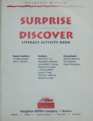 #ad Literacy Activity Book 1.4 through 1.5 ISBN: 0395743656 $5.89