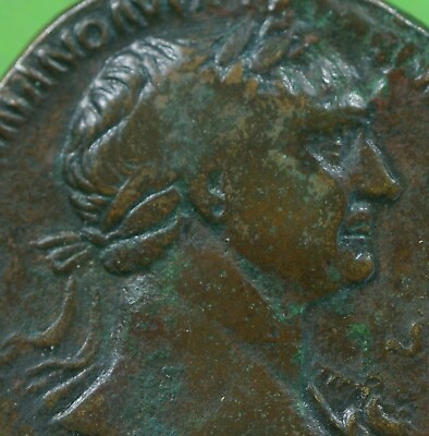 #ad Roman Imperial ae Bronze Sestertius of Trajan DACIA SEATED on ROCKS PROVINCIA $559.46