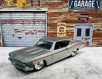 #ad 🇺🇸🇺🇸Hot Wheels Garage #x27;69 Chevelle SS 396 Silver Real Riders C5🇺🇸🇺🇸 $22.45