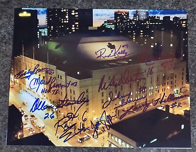 #ad Beautiful Maple Leaf Gardens 8 X 10 Signed By 10 Leafs Legends 7 Now Deceased C $169.00
