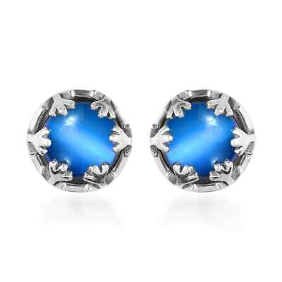 #ad 925 Sterling Silver Platinum Plated Stud Solitaire Earrings Gift Jewelry Ct 3 $59.98
