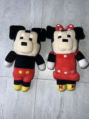 #ad Disney Crossy Road Mickey Mouse amp; Minnie Mouse 6” Plush Stuffed Toy Flaw $5.49