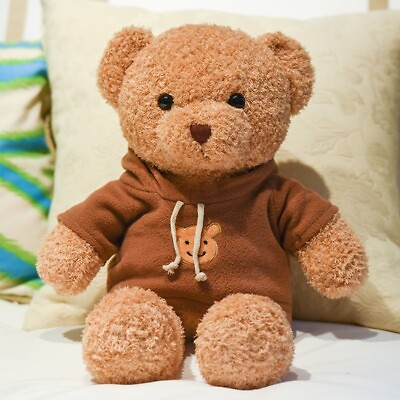 #ad 18quot; Teddy Bear in Hoody 5 colors Doll Stuffed Animal Plush Toy Gift Pillow $17.80