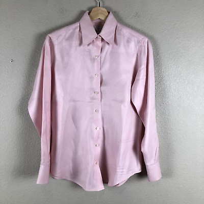 #ad Barranada Shirt Womens Small Pink White Stripe Versatile Office Fashion Trendy $16.73