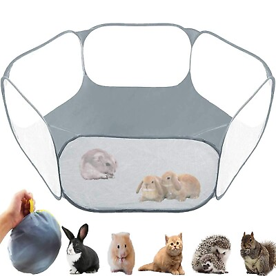 #ad Small Animals TentReptiles CageBreathable Transparent Pet Playpen Pop Open ... $33.62