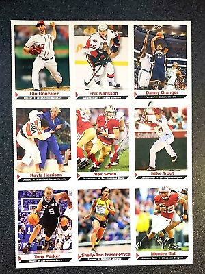 #ad 2012 SPORTS ILLUSTRATED FOR KIDS MIKE TROUT 1st card UNCUT SHEET NM QTY $44.88