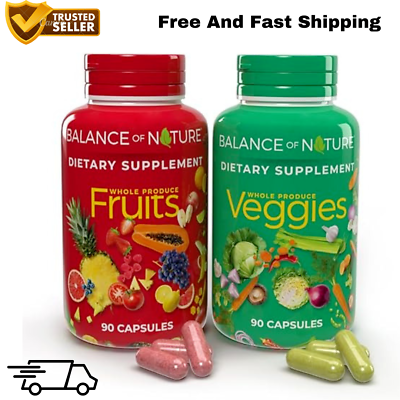 #ad Balance of Nature Fruits and Veggies Whole Food Supplement with Superfood 180 $38.87