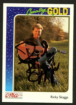 #ad Ricky Skaggs #41 signed autograph auto 1992 CMA Country Gold Music Trading Card $20.00