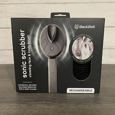 #ad BlackWolf Sonic Scrubber Black Vibrating Scrubber BRAND NEW Men Rechargeable $29.99