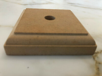 3quot; Square MDF Wood Table Light Lamp Base w Tapered Edge w 1 2quot; Rode Hole $7.99