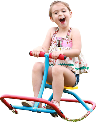 #ad Kids Rocking Horse Rocking Chair Seesaw: Safe Home Playground Backyard Equipment $227.88
