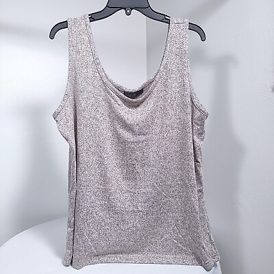 #ad Wandering Dreams Womens Tank Shirt Gray XL Sleeveless Scoop Neck Cotton Blend $5.99