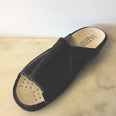 #ad Amputee Shoe EU 40 US 9.5 La Plume Right Side Black Slide Leather Women Sandal $6.39