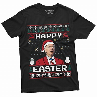 #ad Christmas Funny Political T shirt Happy Easter Merry Christmas Biden Funny Tee $17.28