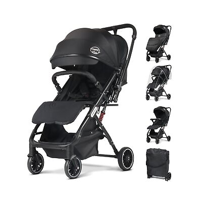 #ad Baby Stroller Lightweight Stroller w Snack Tray Footmuff Raincover Cup Ho... $181.21