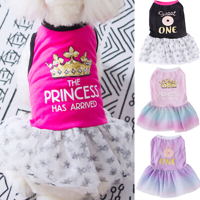 #ad Dress Fluffy Pretty Pet Yarn Pet Clothes Lovely Skirt Dog Skirt Clothing G $9.51