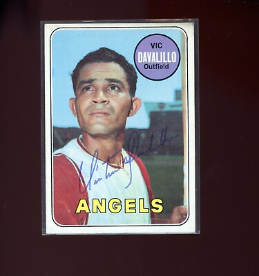 #ad 1969 Topps Vic Davalillo #275 Signed Autographed Signed California Angels $55.00