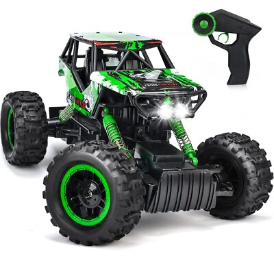 #ad 112 Scale Large Remote Control Car Monster Trucks for Boys with Head Lights 4... $65.68