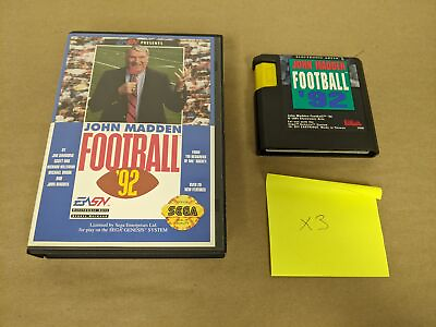 #ad John Madden Football #x27;92 Sega Genesis Cartridge and Case $6.29