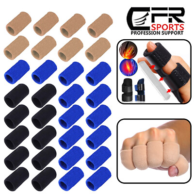 #ad Finger Sleeves Splint Brace Finger Support Pain Arthritis Trigger Compression HG $6.31