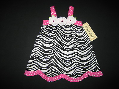 #ad NEW quot;ZEBRA DAISY GEMquot; Dress Girls Clothes 4T Spring Summer Rare Editions 1 pc $21.99