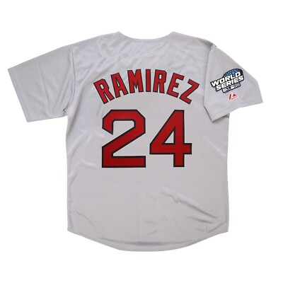 #ad Manny Ramirez 2004 Boston Red Sox Grey Road World Series Jersey Men#x27;s S 3XL $129.99