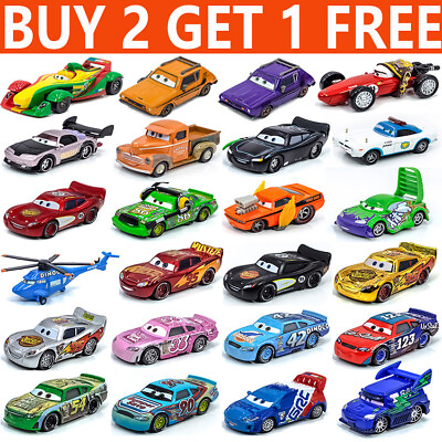 #ad Disney Pixar Cars Toys 1:55 Lightning McQueen Diecast Kids Model Car Lot Loose $8.99