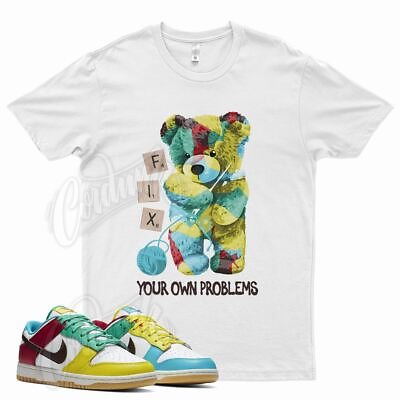 #ad White FIX T Shirt for N Dunk Low Free 99 SB Multi $26.99