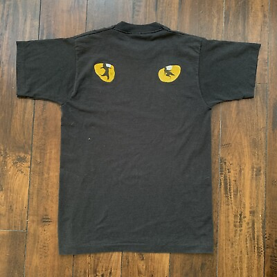 #ad Vintage T Shirt 1981 Cats Movie Hipster Cool Eyes Cat 80s Screen Start Black Rap $15.00