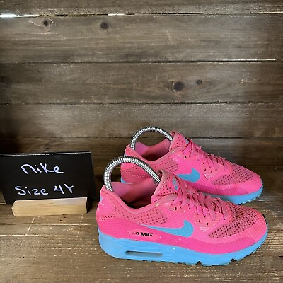 #ad Childrens Big Kids Nike Air Max 90 Breathe Pink Blast Athletic Shoes Sneakers 4Y $34.99