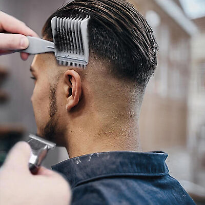 #ad Hair Cutting Positioning Comb Professional Barber Clipper Blending Flat Top Comb $7.25