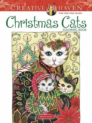 #ad Creative Haven Christmas Cats Coloring Book by Sarnat Marjorie $4.29