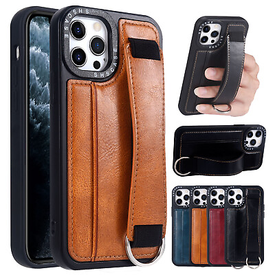 #ad Handle Stand Leather Card Slot Case Cover For iPhone 14 13 11 12 Pro Max 7 8 XR $10.89