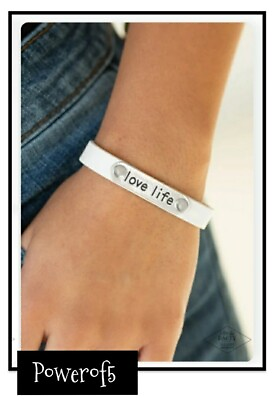 #ad Paparazzi Jewelry Bracelet 🤍 Love Life White $5.00