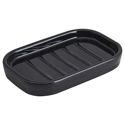 #ad Delivered From USA Basic Ceramic Soap Dish Rich In Black Color $8.00