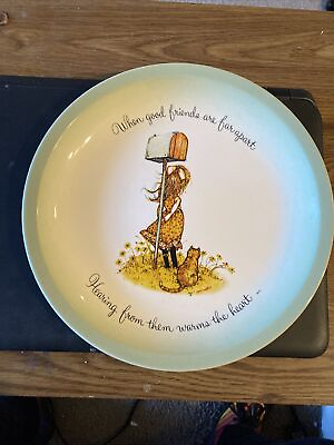 #ad Holly Hobbie Commemorative Edition 10quot; Plate Friends 1972 American Greetings $10.21